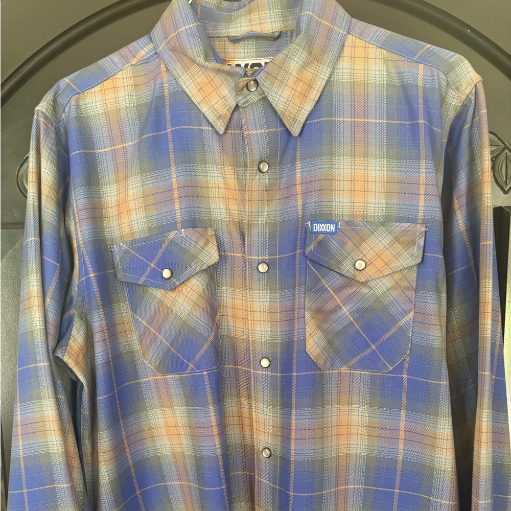 DIXXON Classic Blue and Brown flannel Plaid Shirt LT